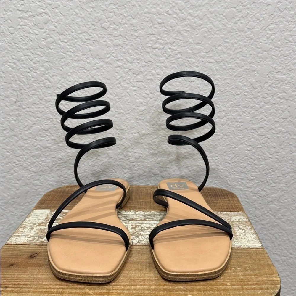 Dolce Vita Malone Black Gladiator Coil Sandals Size 7.5